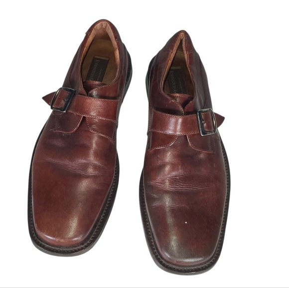 Johnston & Murphy Monk Strap Brown Men's Size 9.5 M Leather Italy - Picture 5 of 5